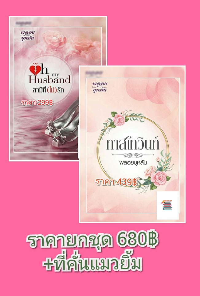 สามีที่ไม่รัก+ทาสเทวินท์/ พลอยบุหลัน / ใหม่ ทำมือ ส่งฟรี +ที่คั่นแมวยิ้ม 